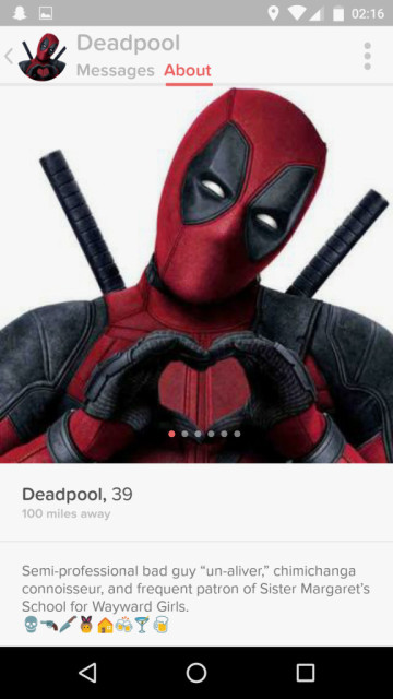 Deadpool Tinder