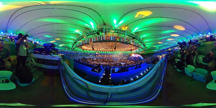 The Opening ceremony at Maracana, Rio de Janeiro, Brazil. (REUTERS/Antonio Bronic)