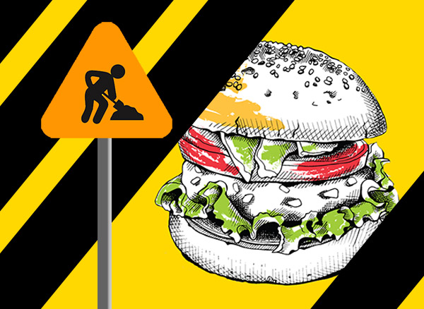 Image Collage of Burger Restaurants Under Construction