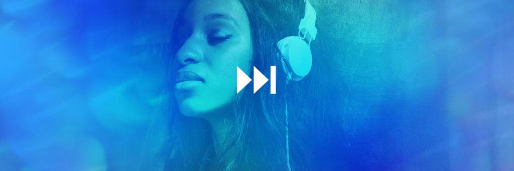 Woman Listening to Pandora Radio Mobile app