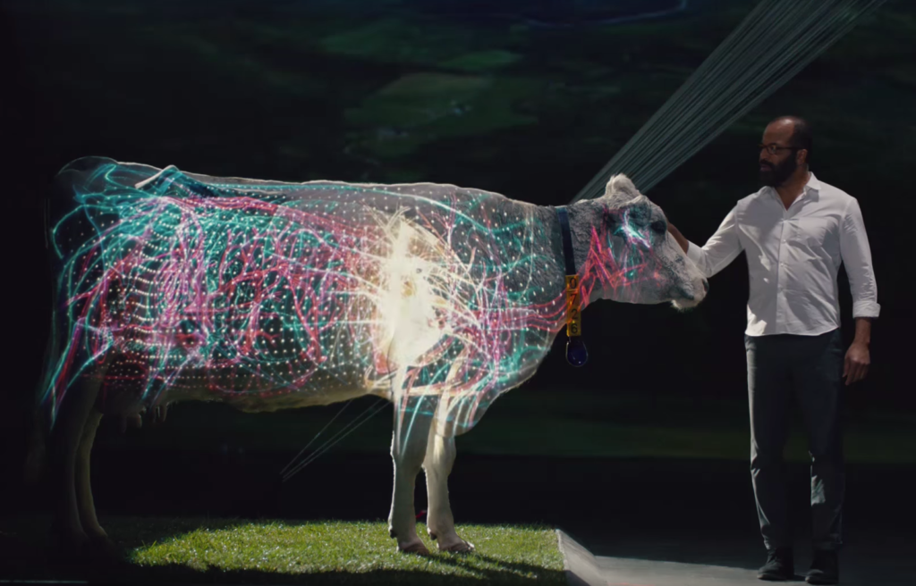 Still of Cow and Jeffrey Wright from Dell Technologies Magic Video
