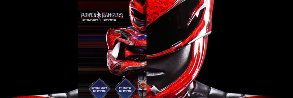 Image of Power Rangers Sticker Share app promo
