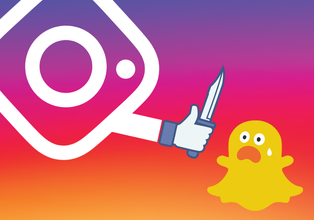 snapchat and facebook are killing instagram with a knife