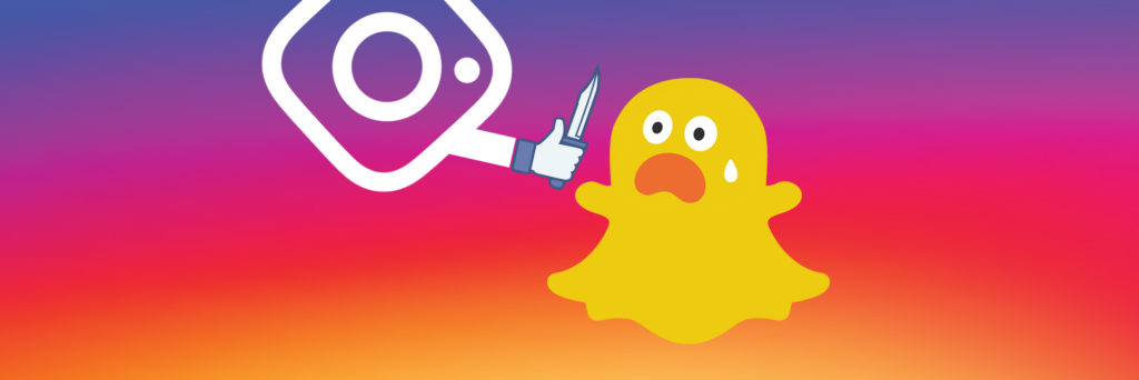 snapchat and facebook are killing instagram with a knife