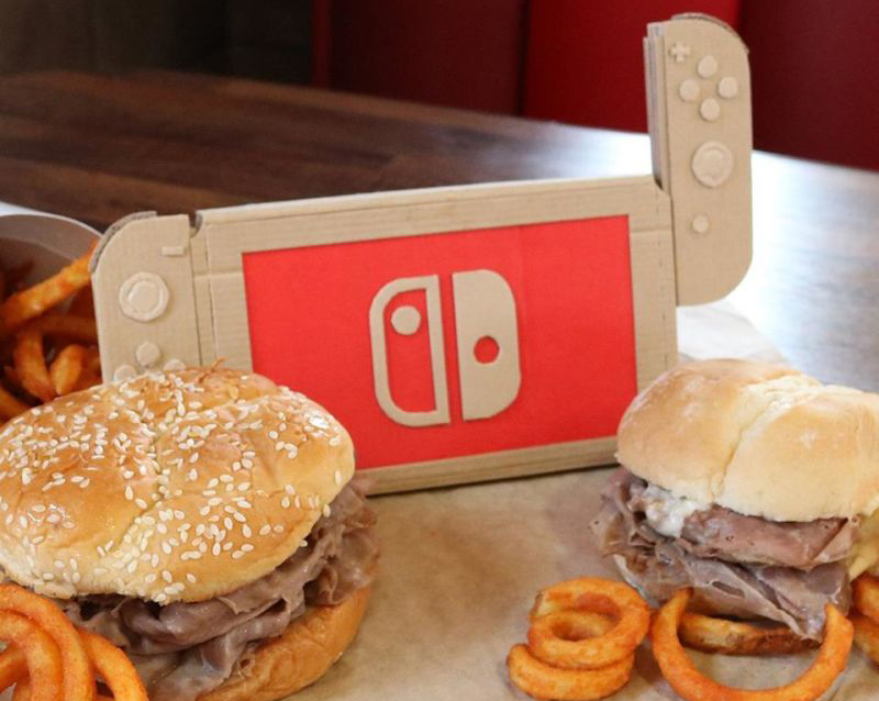 Arbys Nintendo Switch Carboard Art Sculpture