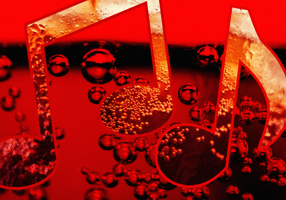 Image of Music Notes and Soda Fizz Bubbles