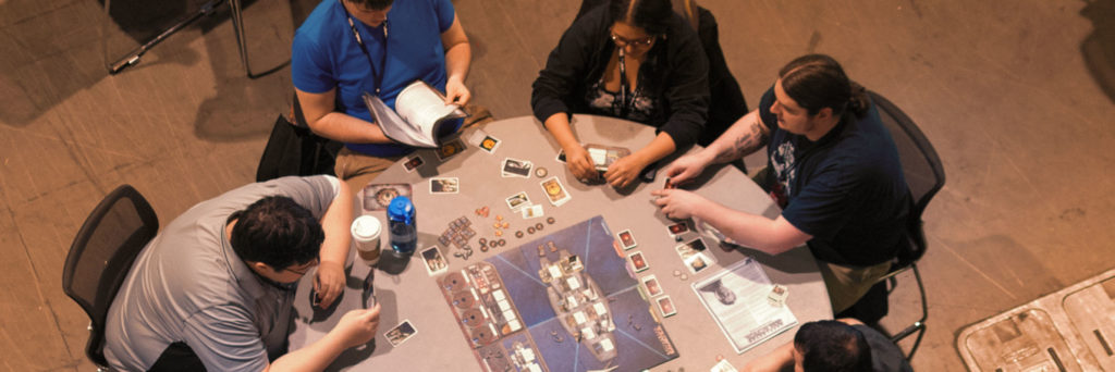 People boardgaming at Pax East Photo by Matt Chan