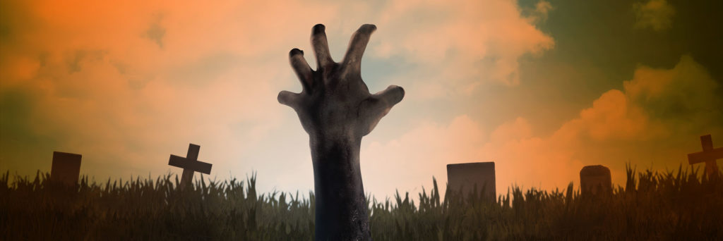 Image of Zombie Hand Rising From The Dead
