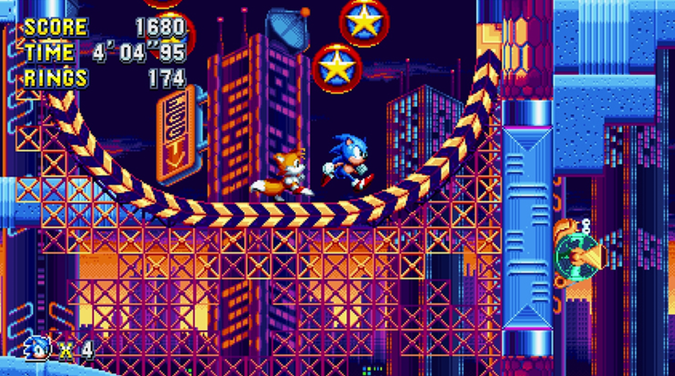 Screen Cap of Sonic Scoring Points in New Sonic Nintendo Switch Game