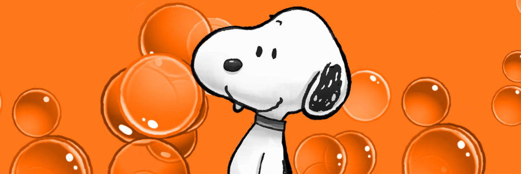 Snoopy with Bubbles Background
