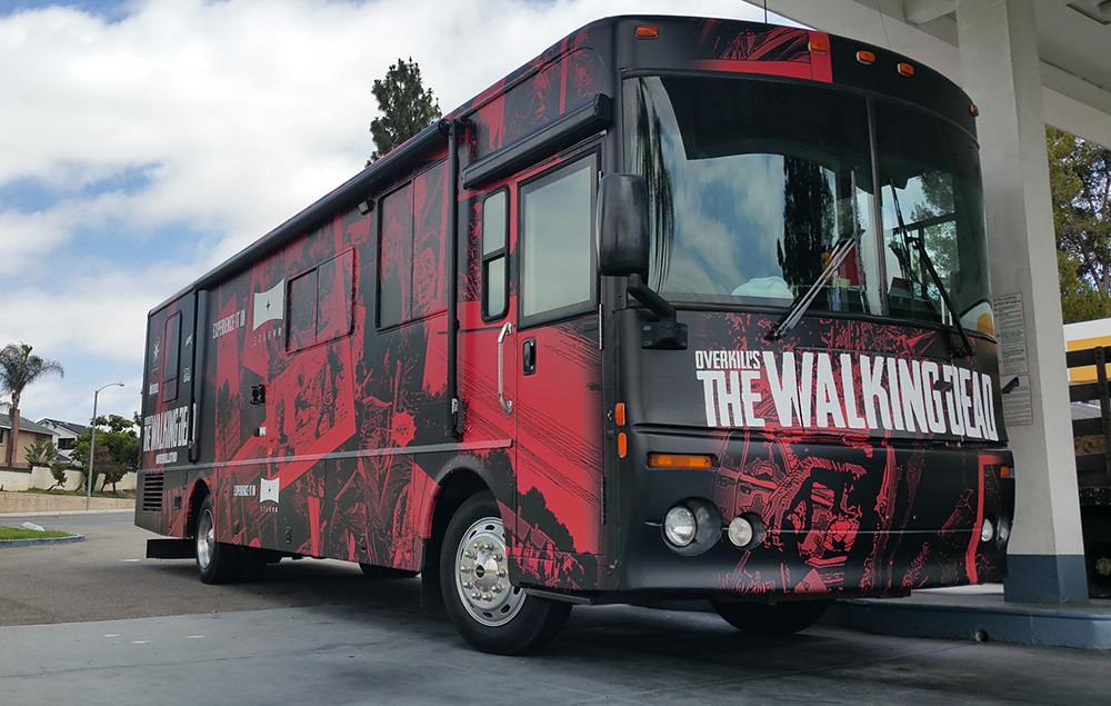 Image of the Walking Dead VR Bus Parked