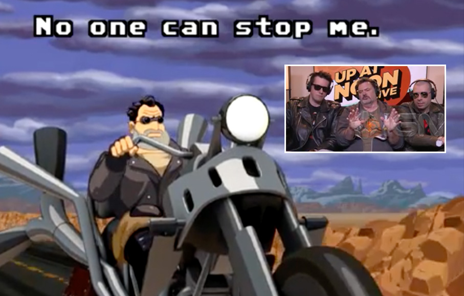 Full Throttle Screen Capture with Tim Schafer commentary in corner