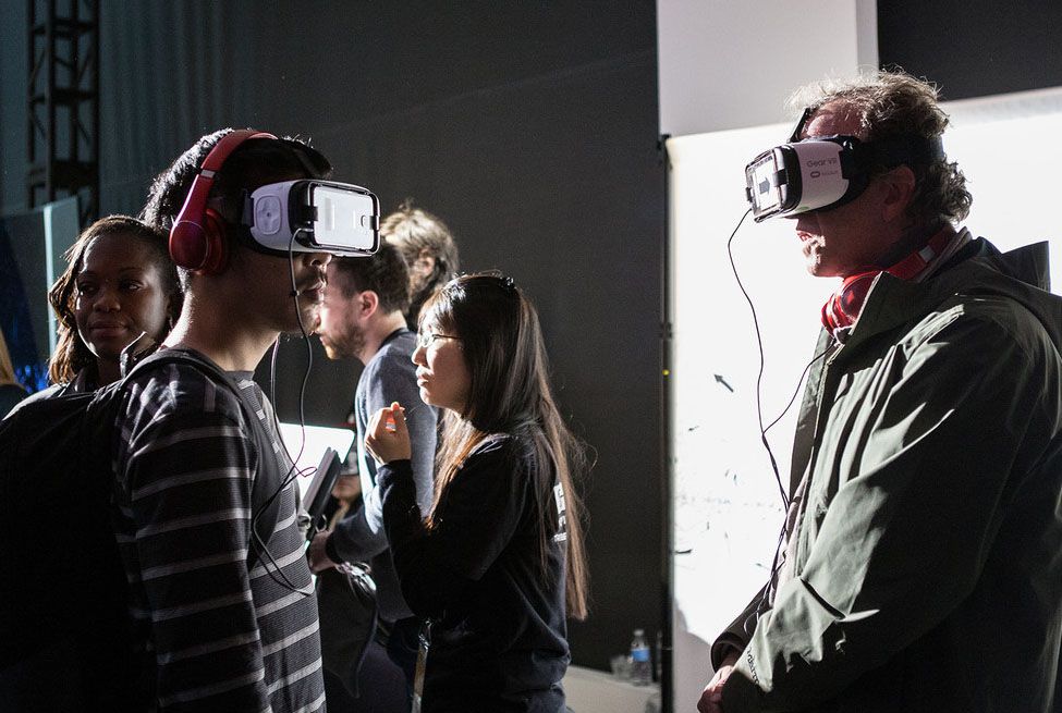 Image of VR Tibeca Goers Experiencing VR