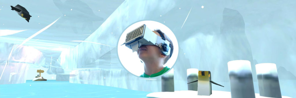 Image Of Child Wearing VR Headset for Voxel Bay VR Nationwide Children's Hospital