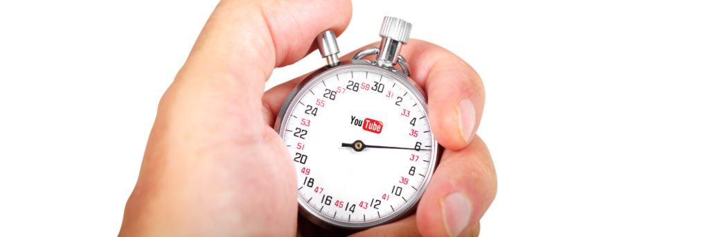 Stop Watch Displaying 6 Seconds with YouTube Branding