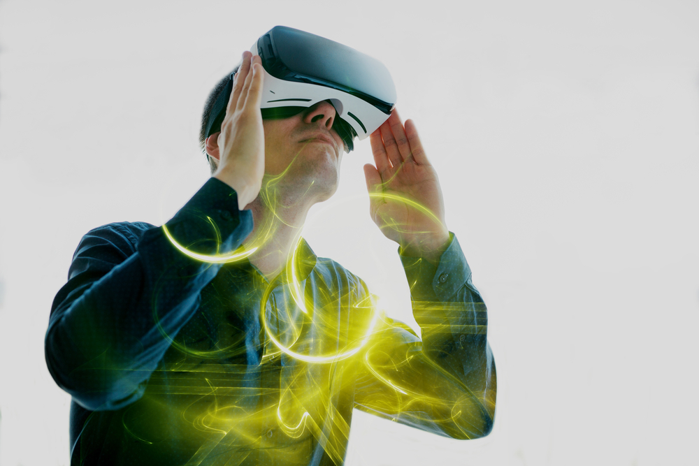 Man wearing VR Headset