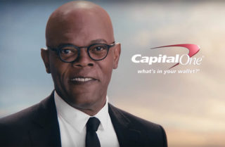 Samuel L Jackson Spokesman for recent Capital One Quicksilver Doors Campaigns