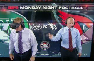 Monday Night Football hosts wear VR headsets