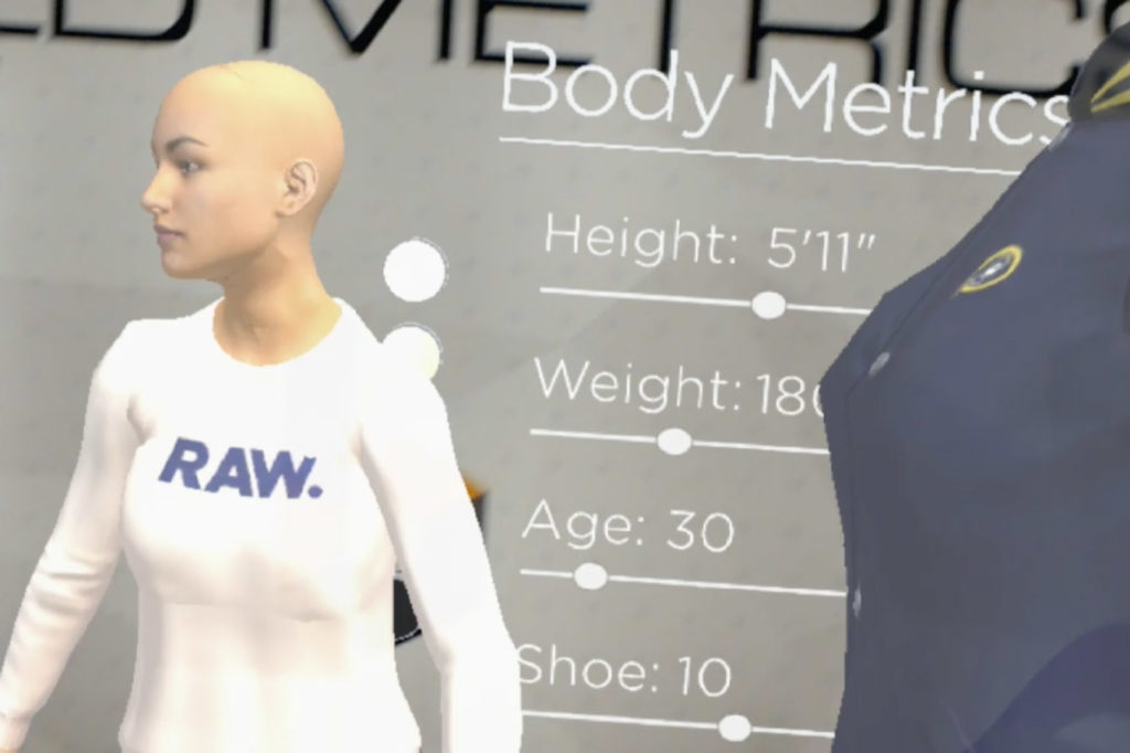 Still image from viewing Morph3d Augmented Reality Shopping Experience
