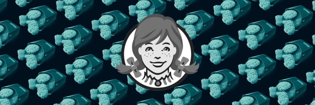 Wendy's Logo and chicken nuggets pattern