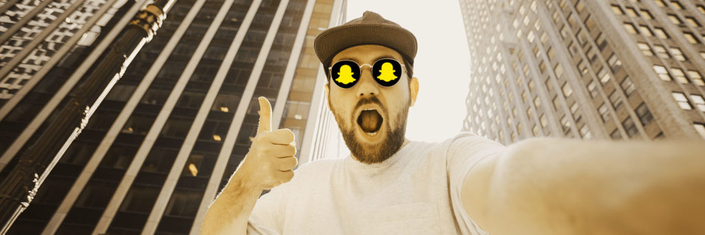 Millennial Guy is excited about snapchat