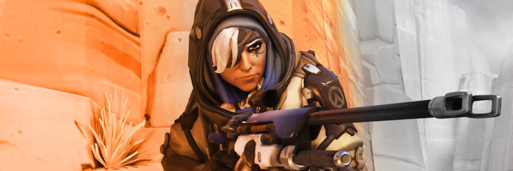 Screenshot of Ana from Overwatch multiplayer first-person shooter video game