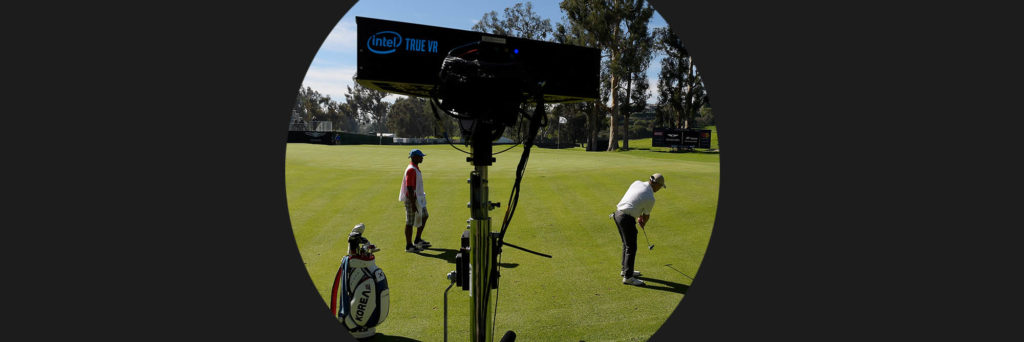 Image of Golf Course and True VR Equipment