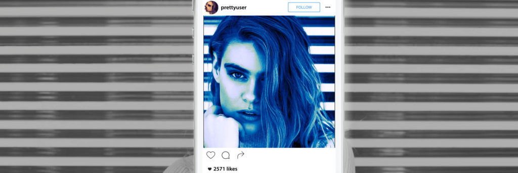 Millenial girl representing beauty brand on instagram