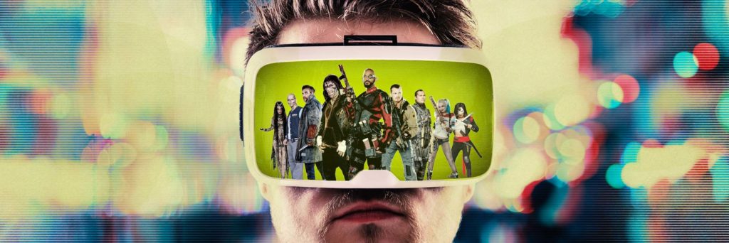 Millennial wears VR headset to view Suicide Squad Virtual Reality experience