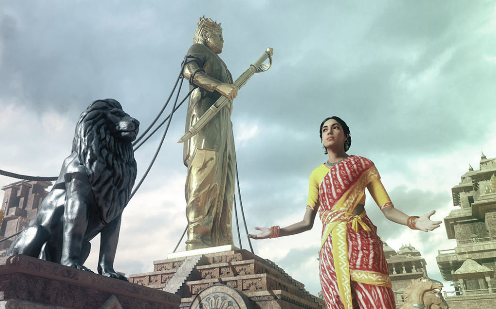 Screenshot from the Sword of Baahubali VR experience