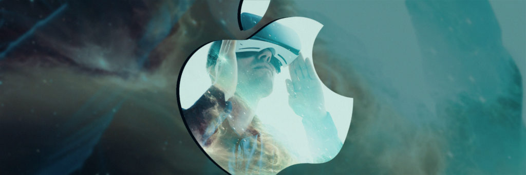 Apple Logo and Virtual Reality Imagery