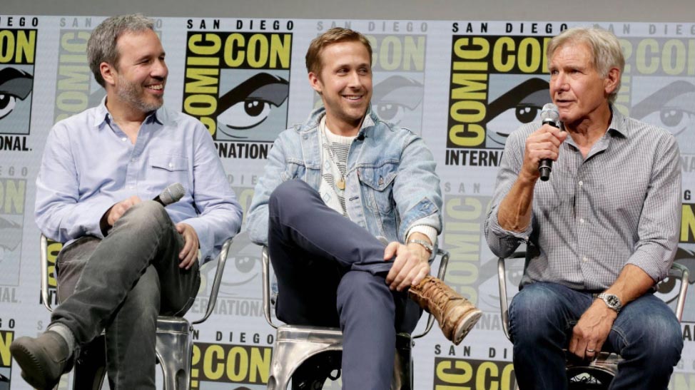 Harrison Ford and Ryan Gosling speaking at Comic Con 2017 San Diego