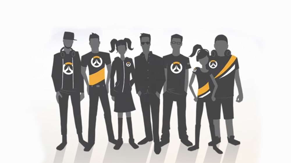 Overwatch League Team Players Silhouette graphic