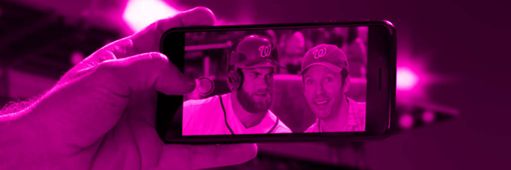 fan selfie with Bryce Harper