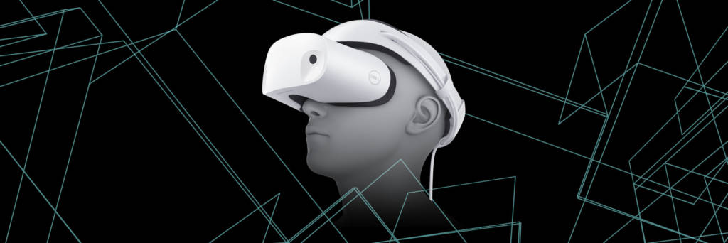 Dell Visor Product Image with Sci-fi background