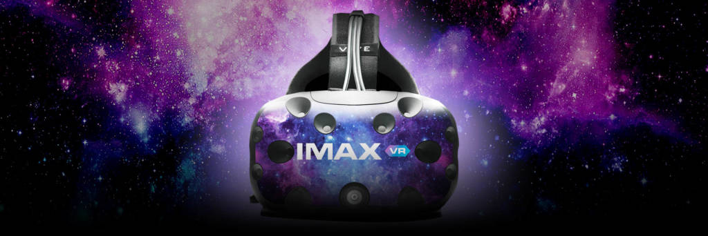 HTC Vive headset with IMAX logo