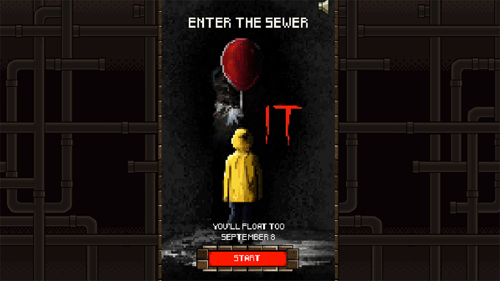 Screenshot of game start screen of 8bit IT the game