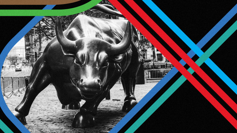 JPMorgan Bull Statue Wall Street New York City