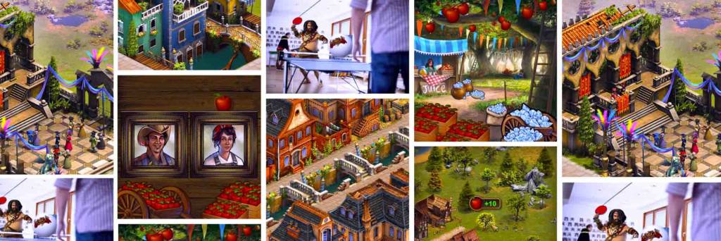 forge of empires collage of gaming screenshots