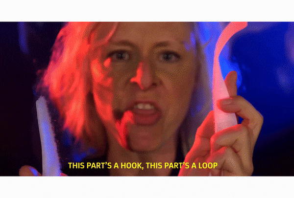 Gif of woman saying "this part's a hook, this parts a loop"