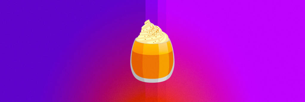 vector object autumn season special drink pumpkin spice latte in a cup with whipped creme