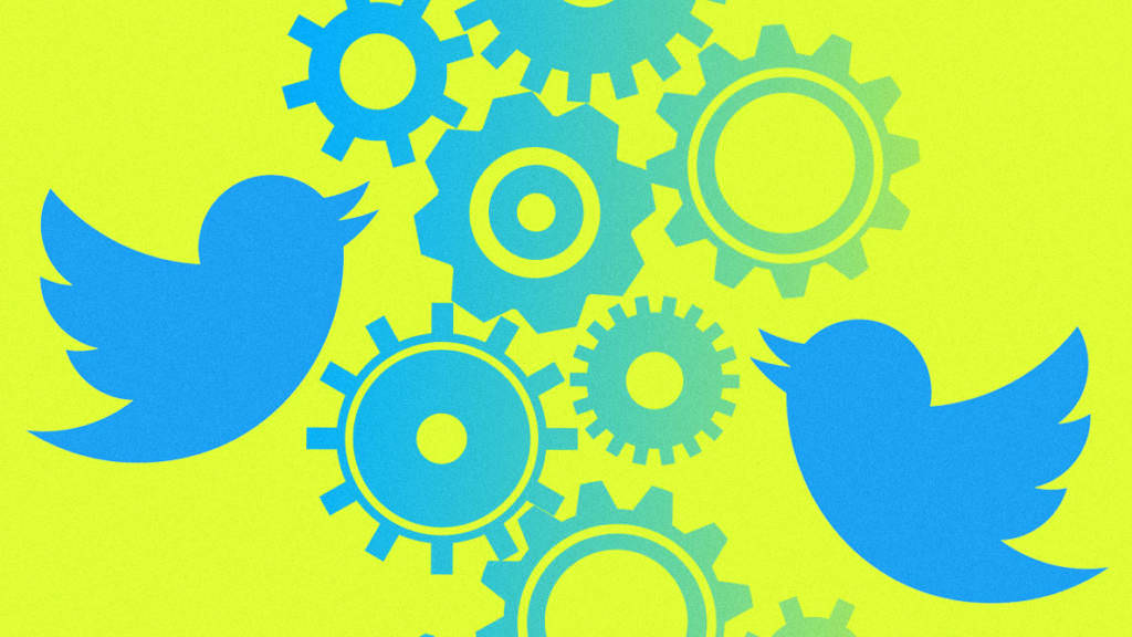 Twitter Bird and Gears