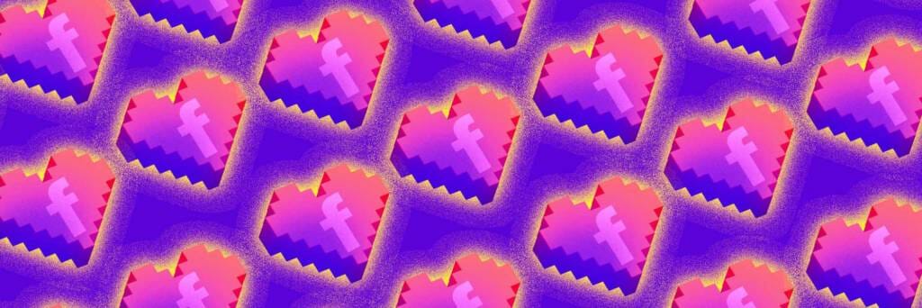 digital facebook heart