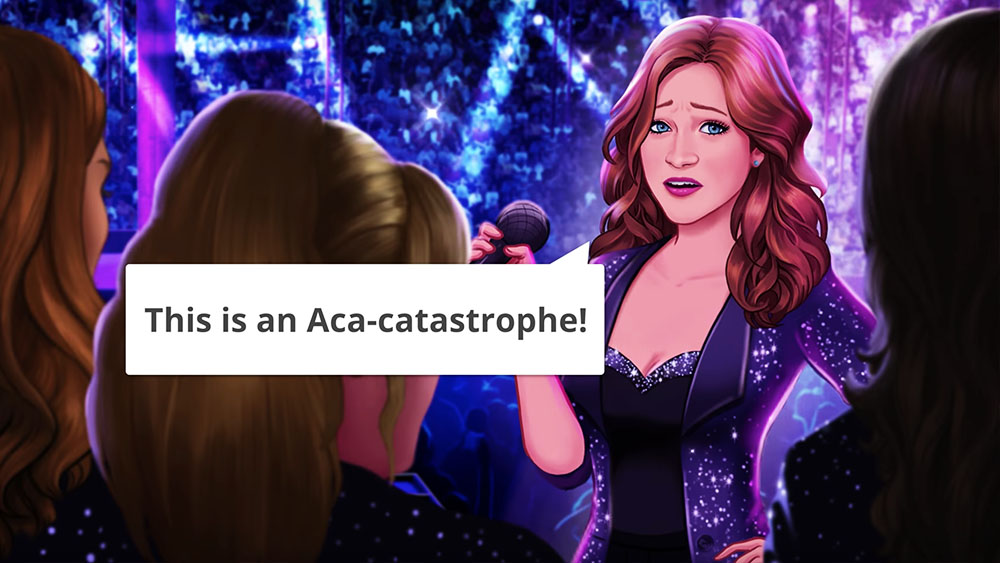 Screenshot from Pitch Perfect 3 game
