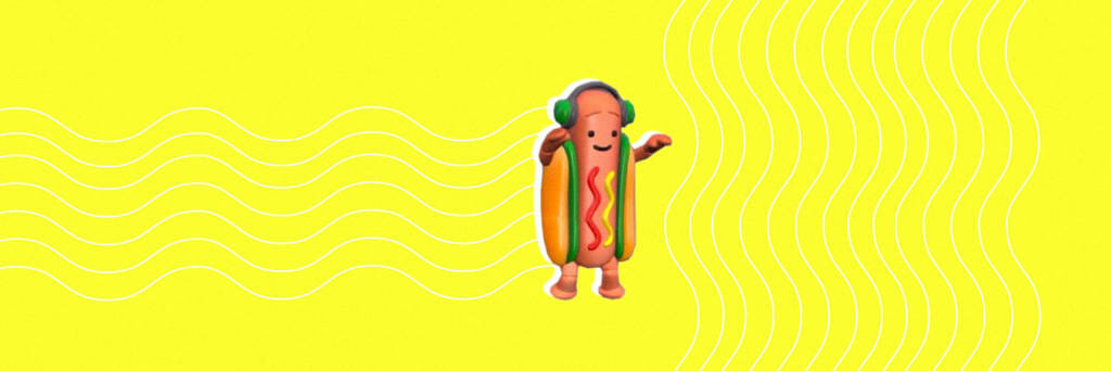 dancing hot dog