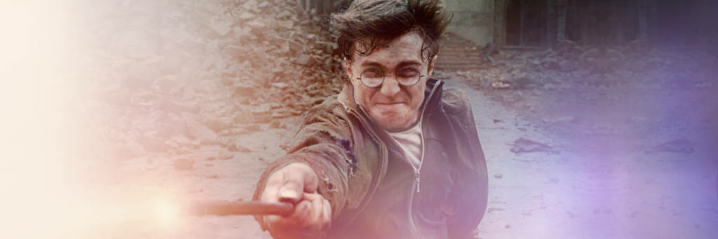 Harry Potter with wand