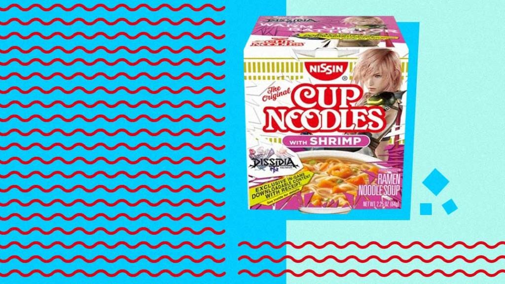 Square Enix on Cup of Noodles Box