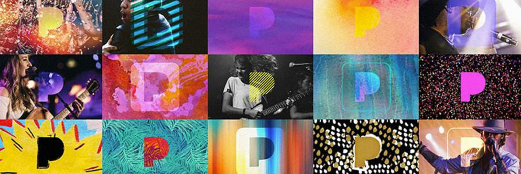 collage of creative takes on the pandora logos