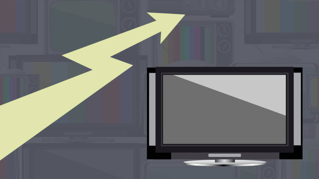 TV screen with Upward Trend Arrow