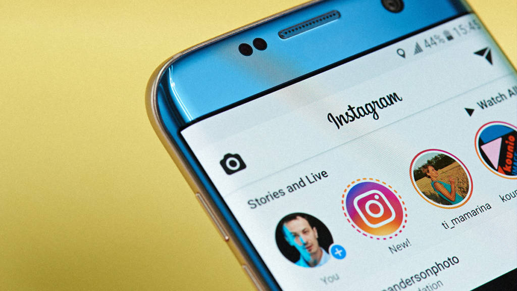 Instagram app displayed on smartphone